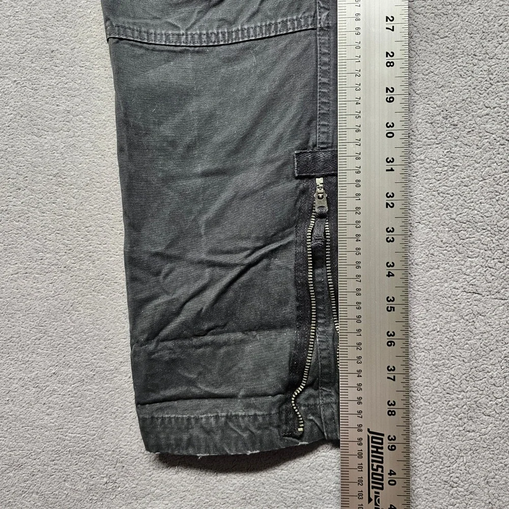 Abercrombie & Fitch Cargo Pants Mens Size 33x32 Gray Athletic Slim Fit Ankle Zip